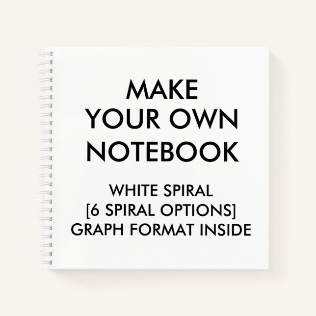 Personalisiertes GRAPH-Notebook, White Spiral Notizbuch (Vorderseite)