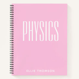 Personalisiertes Graph Paper einfach rosa Notizbuch