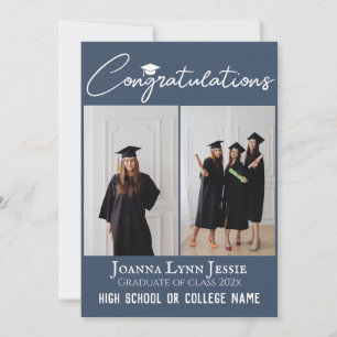 Personalisiertes Gratulationsskript Graduate Foto Karte