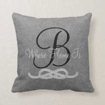 Personalisiertes graues rustikales Monogramm-Famil