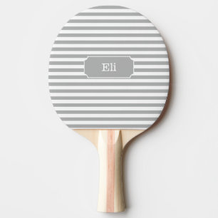 Personalisiertes graues StreifenPing Pong Paddel Tischtennis Schläger