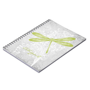Personalisiertes Green Dragonfly-Notebook Notizblock