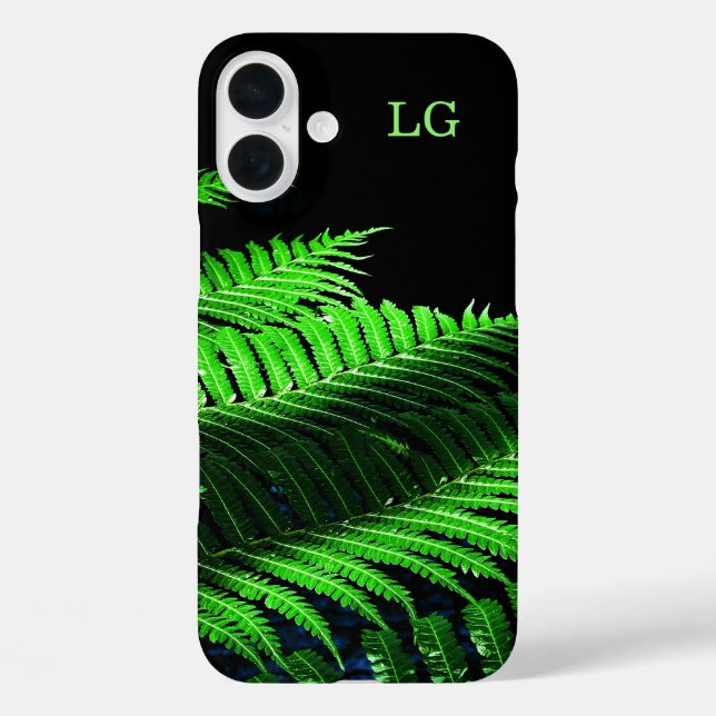Personalisiertes Green Fern Apple iPhone Case (Rückseite)