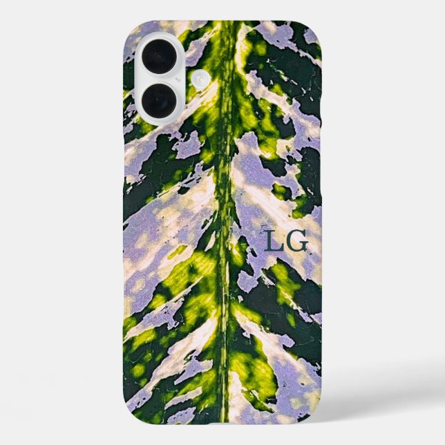 Personalisiertes Green Leaf Apple iPhone Case (Rückseite)