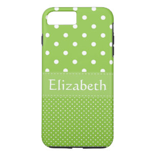 Personalisiertes Green Polka Dots Muster Case-Mate iPhone Hülle