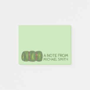 Personalisiertes Green Sleeping Bag Roll Camp Post-it Klebezettel
