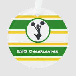 Personalisiertes Green und Gold Cheerleader Orname Ornament