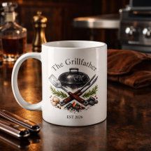 Personalisiertes Grillvater-Monogramm