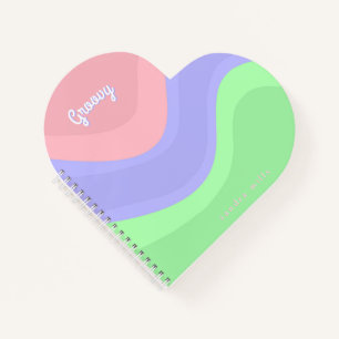 Personalisiertes Groovy Pastell Notizbuch