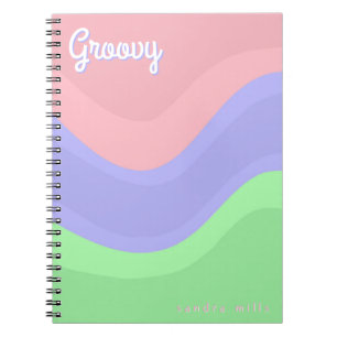 Personalisiertes Groovy Pastell Notizbuch Notizblock