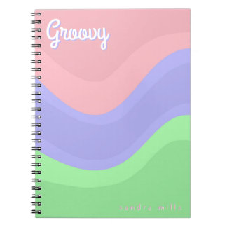 Personalisiertes Groovy Pastell Notizbuch Notizblock