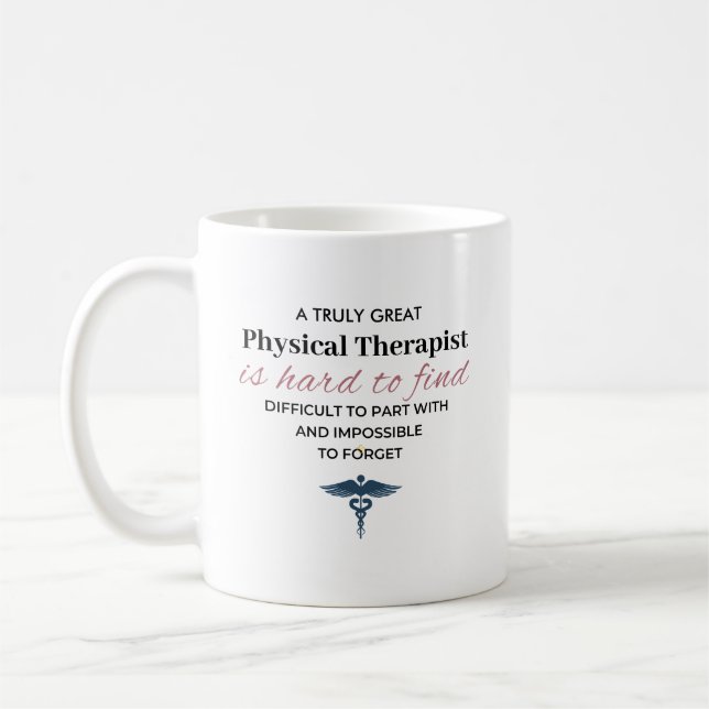 Personalisiertes großartiges Zitat für Physiothera Kaffeetasse (Links)