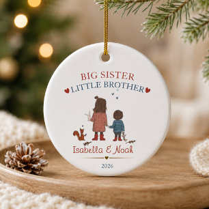 personalisiertes Große Schwester Kleiner Bruder We Keramik Ornament