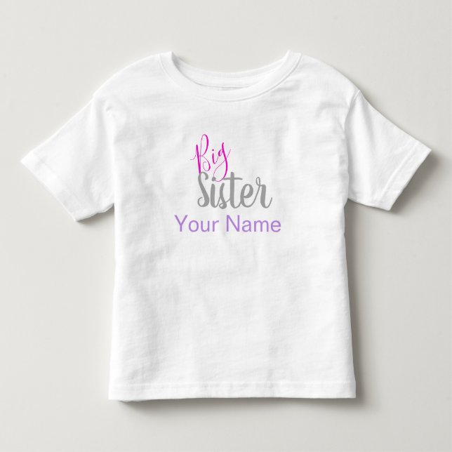 Personalisiertes große Schwester-Shirt Kleinkind T-shirt (Vorderseite)