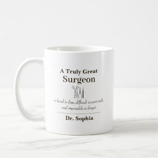 Personalisiertes großes Chirurgen-Dankeschön-Gesch Kaffeetasse