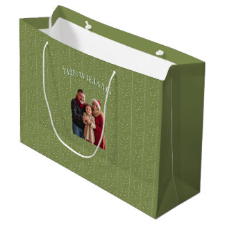 Personalisiertes großes Familienfoto in Pastellfar Große Geschenktüte