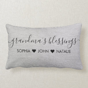 Personalisiertes Großmutter-Geschenk Lendenkissen
