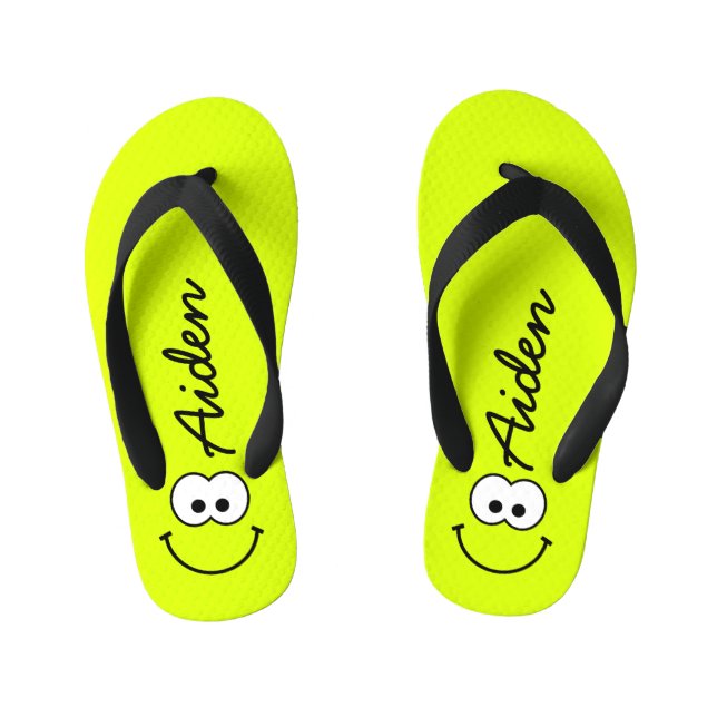 Personalisiertes Grün Kinderbadesandalen (Fußbett)
