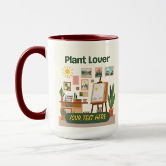 Personalisiertes Grün & Kreatives Arbeitsplatzdesi Tasse