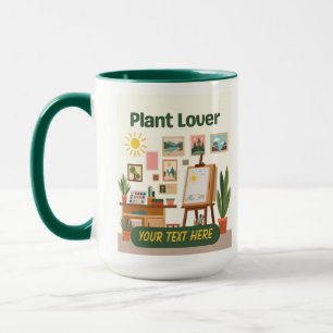 Personalisiertes Grün & Kreatives Arbeitsplatzdesi Tasse