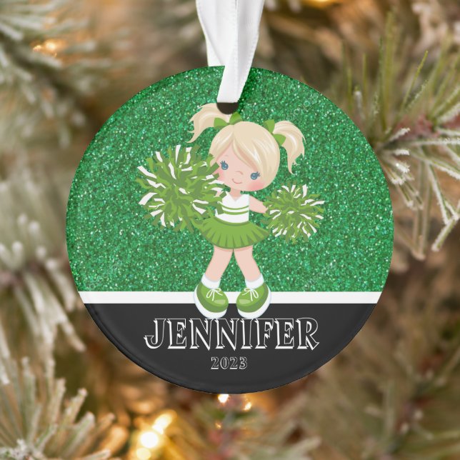 Personalisiertes Grün- und Schwarzwurzelt Ornament (Baum)