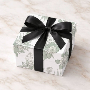 Personalisiertes grünes Eukalyptus-Hochzeit Geschenkpapier Set