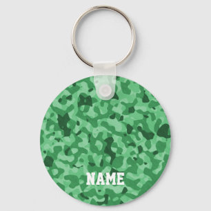 Personalisiertes grünes MilitärCamouflage-Muster Schlüsselanhänger