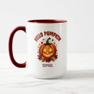 Personalisiertes Hallo Kürbis Halloween Tochter Ge Tasse