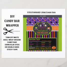 Personalisiertes Halloween Candy Bar Wrapper