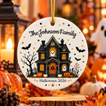 Personalisiertes Halloween-Familienmotiv