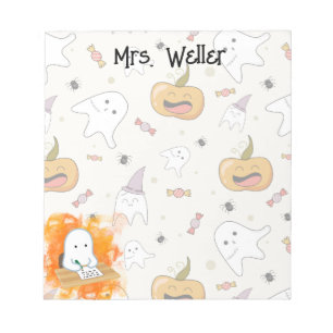 Personalisiertes Halloween-Geister Notizblock