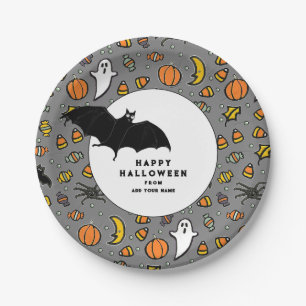 Personalisiertes Halloween-Geschenk Pappteller