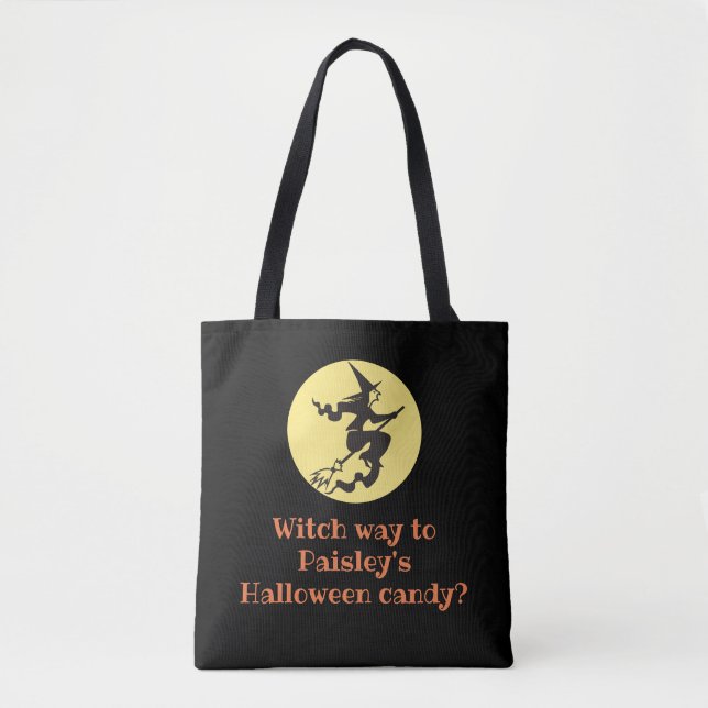 Personalisiertes Halloween Hexenweich Schwarze Can Tasche (Vorderseite)