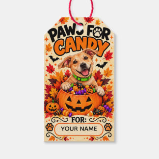 Personalisiertes Halloween-Hundegeschenk 'Paws for Geschenkanhänger