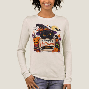 Personalisiertes Halloween-Katzenshirt - Geschenk Tri-Blend Shirt