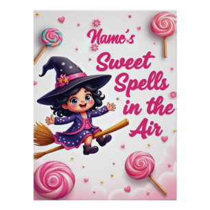 Personalisiertes Halloween-Kinderzimmer, süß Poster