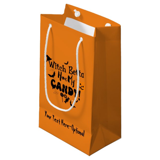 Personalisiertes Halloween-Party/Geschenktaschen Kleine Geschenktüte (Vorderseite Schrägansicht)