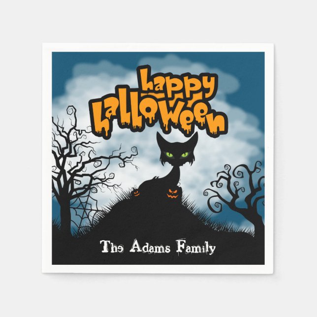 Personalisiertes Halloween-Party Serviette (Vorderseite)