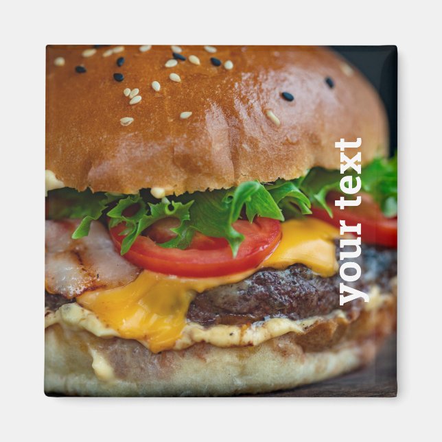 Personalisiertes Hamburger Foto Magnet (Vorne)
