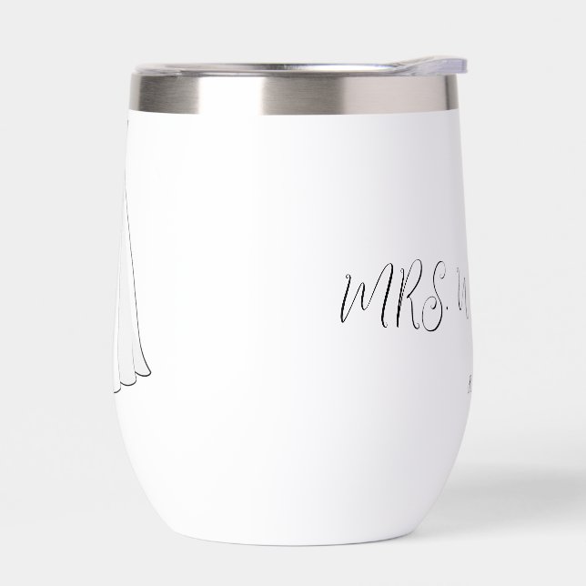 Personalisiertes handgeschriebenes Hochzeitskleid (Links)