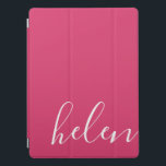 Personalisiertes handgeschriebenes modernes Drehbu iPad Pro Hülle<br><div class="desc">Ein wunderbarer Weg,  um Ihr iPad zu schützen,  dieses rosa und weiße Cover in einem schönen Skript-Schriftart kann mit dem Namen der Phrase Ihrer Wahl personalisiert werden. Rosa und weiß.</div>