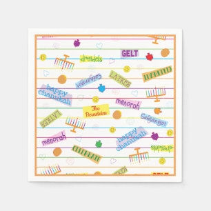Personalisiertes Hanukkah-Taschentuch "Chanukah-Pa Serviette
