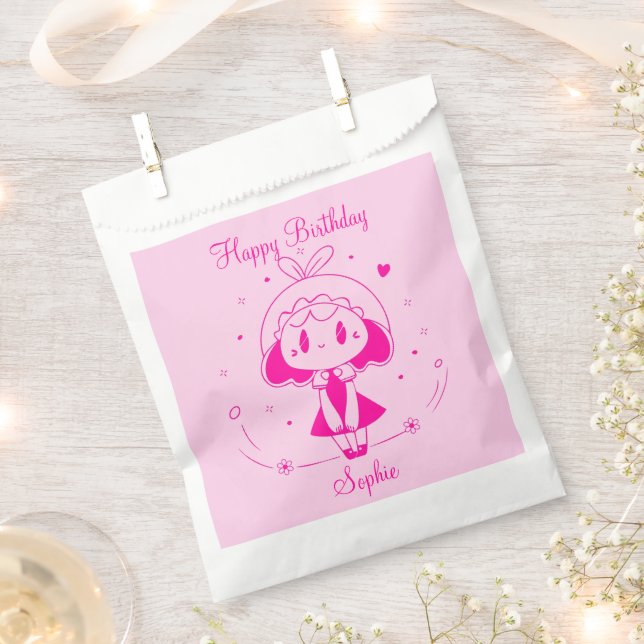 Personalisiertes Happy Birthday  Geschenktütchen (Ausgeschnitten)