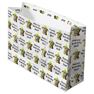 Personalisiertes Happy Birthday (Name hinzufügen) Große Geschenktüte