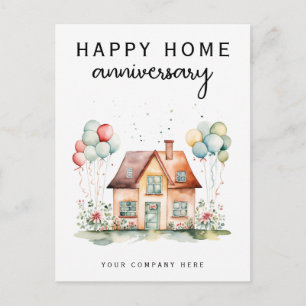 Personalisiertes Happy Home Anniversary Real Estat Postkarte
