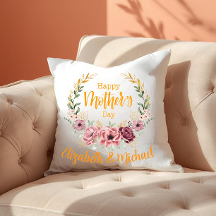 Personalisiertes Happy Mother's Day Blumenkissen Kissen