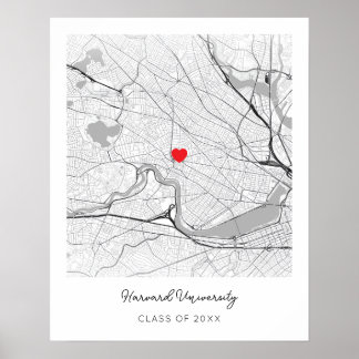 Personalisiertes Harvard University Kartenposter Poster