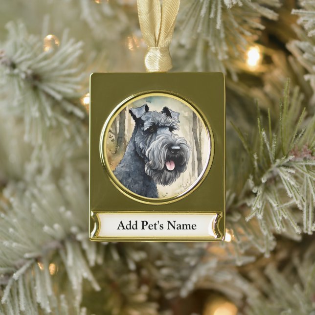 Personalisiertes Hausgebäck Banner-Ornament Gold (Baum)