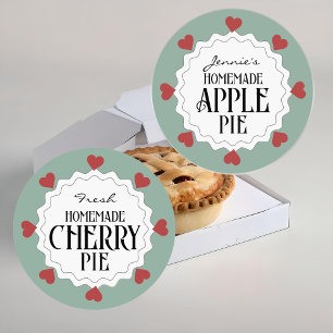Personalisiertes hausgemachte Apple Pie Label mit Runder Aufkleber