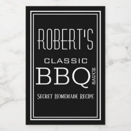 Personalisiertes, hausgemachte GRILLEN Sauce-Label Lebensmitteletikett